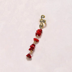 Colorful Stone Hair Jewelry For Braids Tassels Dreadlock Rings