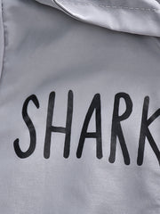 Cute Shark Print Windbreaker Jacket for Kids