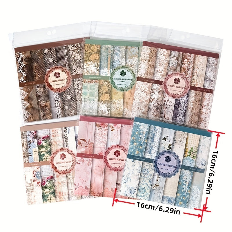 30pcs Paper Lace Museum Series Ledger DIY Decoration Primer