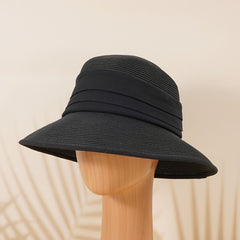 Foldable Bucket Hat Wide Brim Sun Visor Straw Hats Women Beach Fisherman Cap