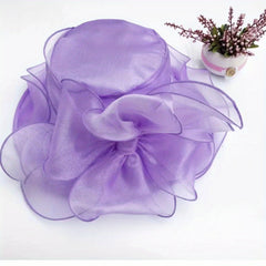 Vintage Flower Sun Hat Lightweight Adjustable Church Hat Mesh Travel Beach Hats