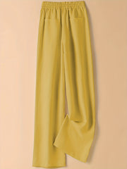 Wide Leg Elastic Waist Pants for Women