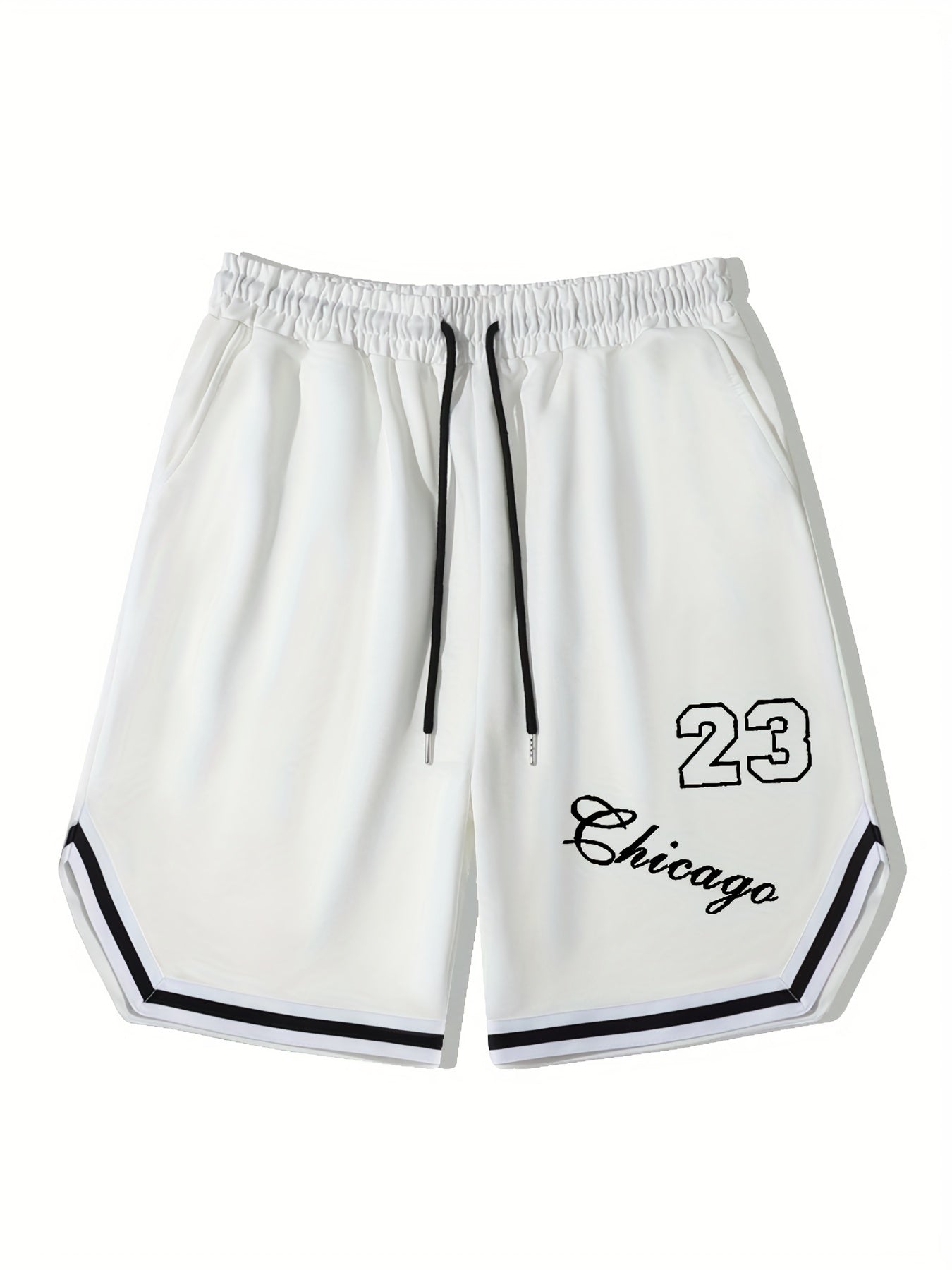 Men's Chicago Graphic Drawstring Stretchy Short Pants