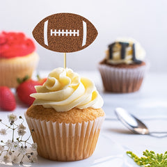 12pcs American Football Helmet Cake Insert Party Supplies