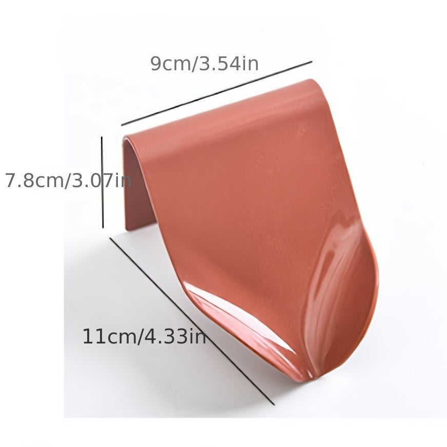 Wall Mounted Soap Dish Self Adhesive Plastic Drain Soap Holder