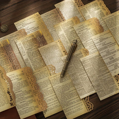 20pcs Retro Hollow Lace Memo Pad Collage Paper