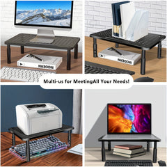 Height Adjustable Monitor Stand for Laptops Desktops PC Displays