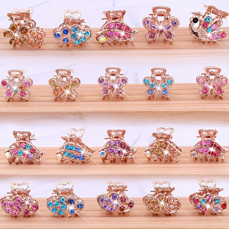 Rhinestone Butterfly Hair Claw Clip Non Slip Grip Hair Jaw Clip