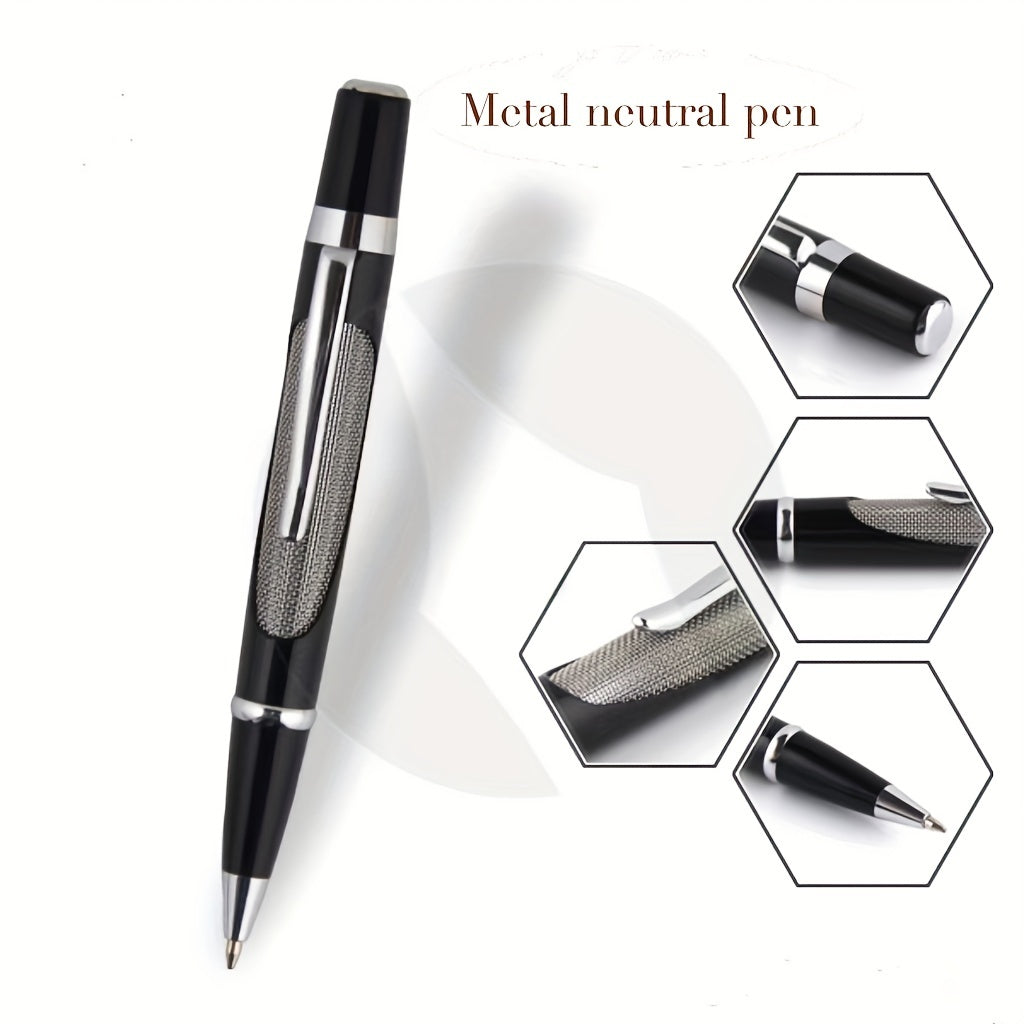 Metal Roller Ballpoint Pen with Telescopic Gel Pen and Refill