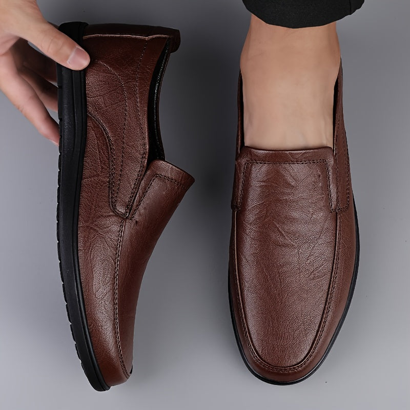 CLOHOO Personalized Leather Loafer Shoes Non Slip Lightweight Shoes