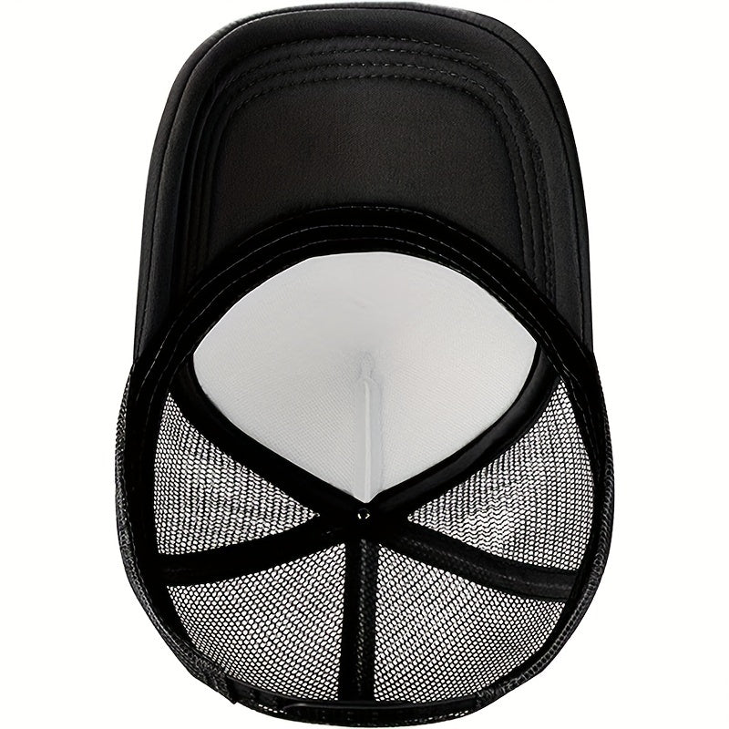 Men's Funny Record Hat Sunshade Mesh Baseball Cap