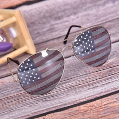 American Flag Sunglasses Top Bar Aviator Sun Shades Patriotic Glasses