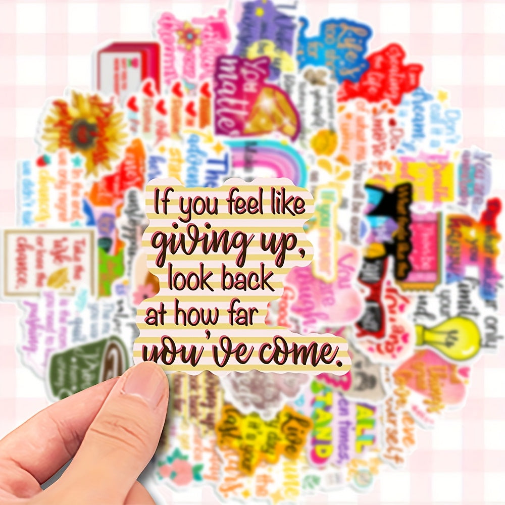 50 Inspirational Quotes Vinyl Stickers Self Adhesive DIY Journaling