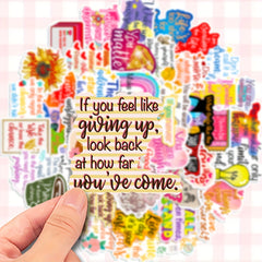 50 Inspirational Quotes Vinyl Stickers Self Adhesive DIY Journaling