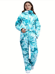 Winter Ski Jumpsuit Camouflage Waterproof Windproof Thermal