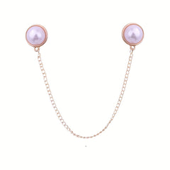 Pearl Chain Brooch Clothing Accessory Corsage