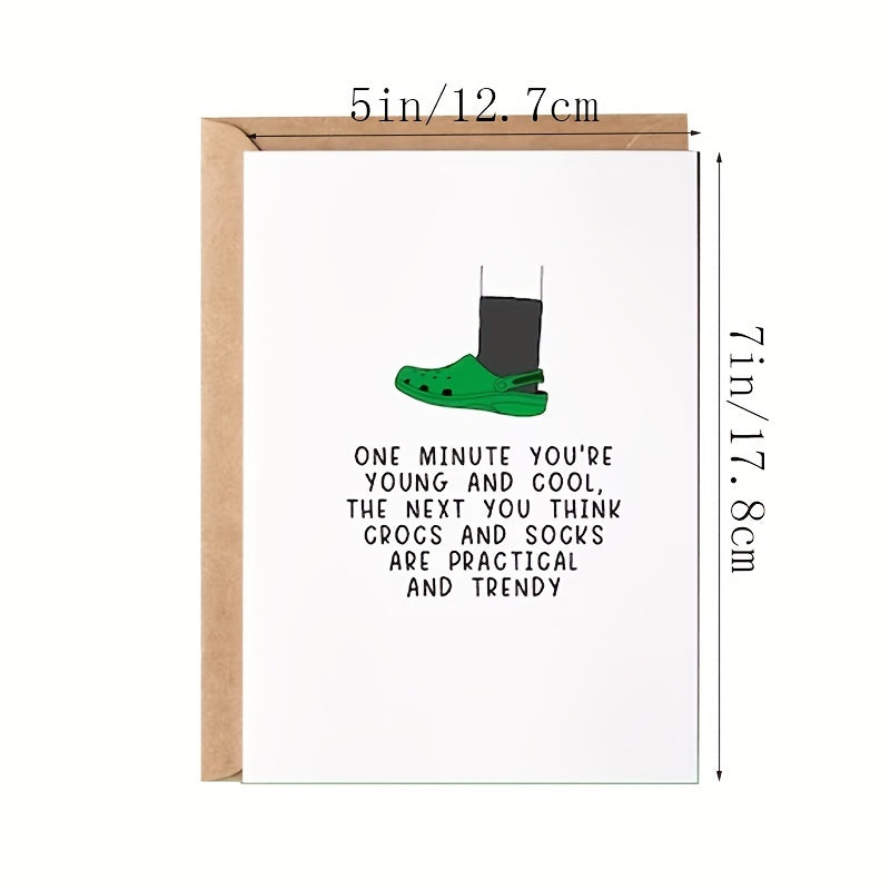 Funny Birthday Card for Him or Her - One Minute You're Young