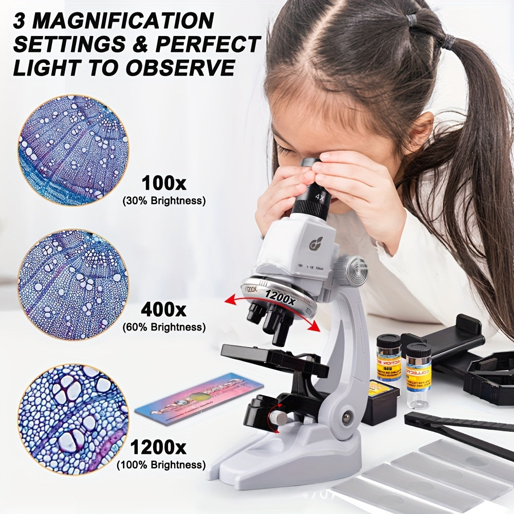 1200x Magnifying Microscope Portable Mini Model Children's Toy