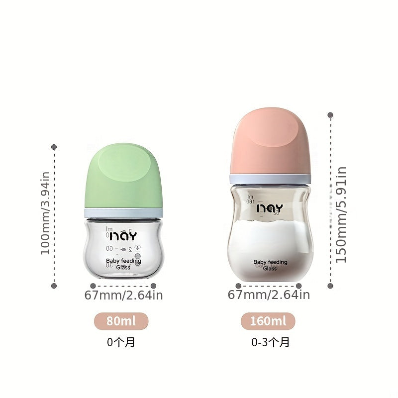 Durable Glass Baby Bottle for Newborns - Safe & Easy to Feed