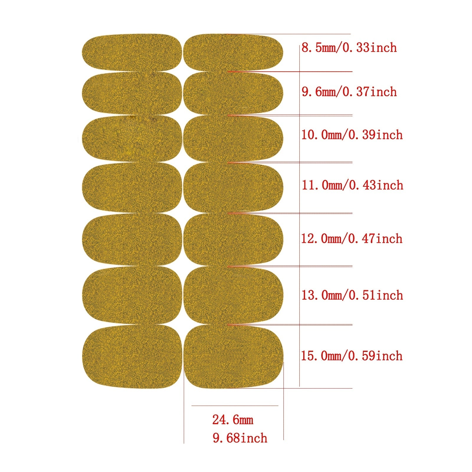 Glitter Nail Wraps Solid Shine Full Wrap Nail Decals Self Adhesive Stickers