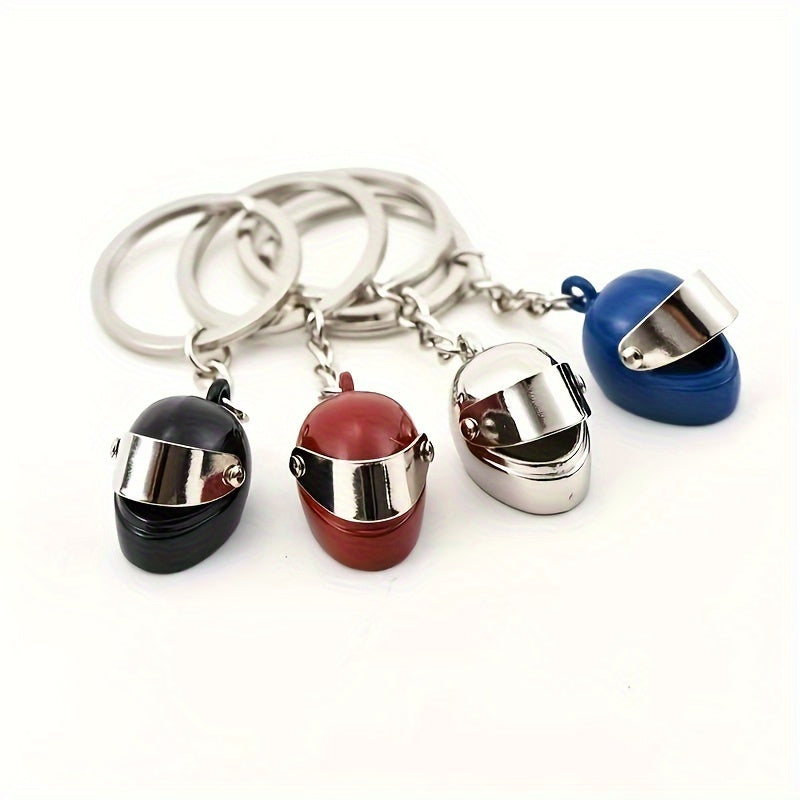 Metal Motorcycle Helmet Key Chain Helmet Shaped Keychain Bag Charm Pendant