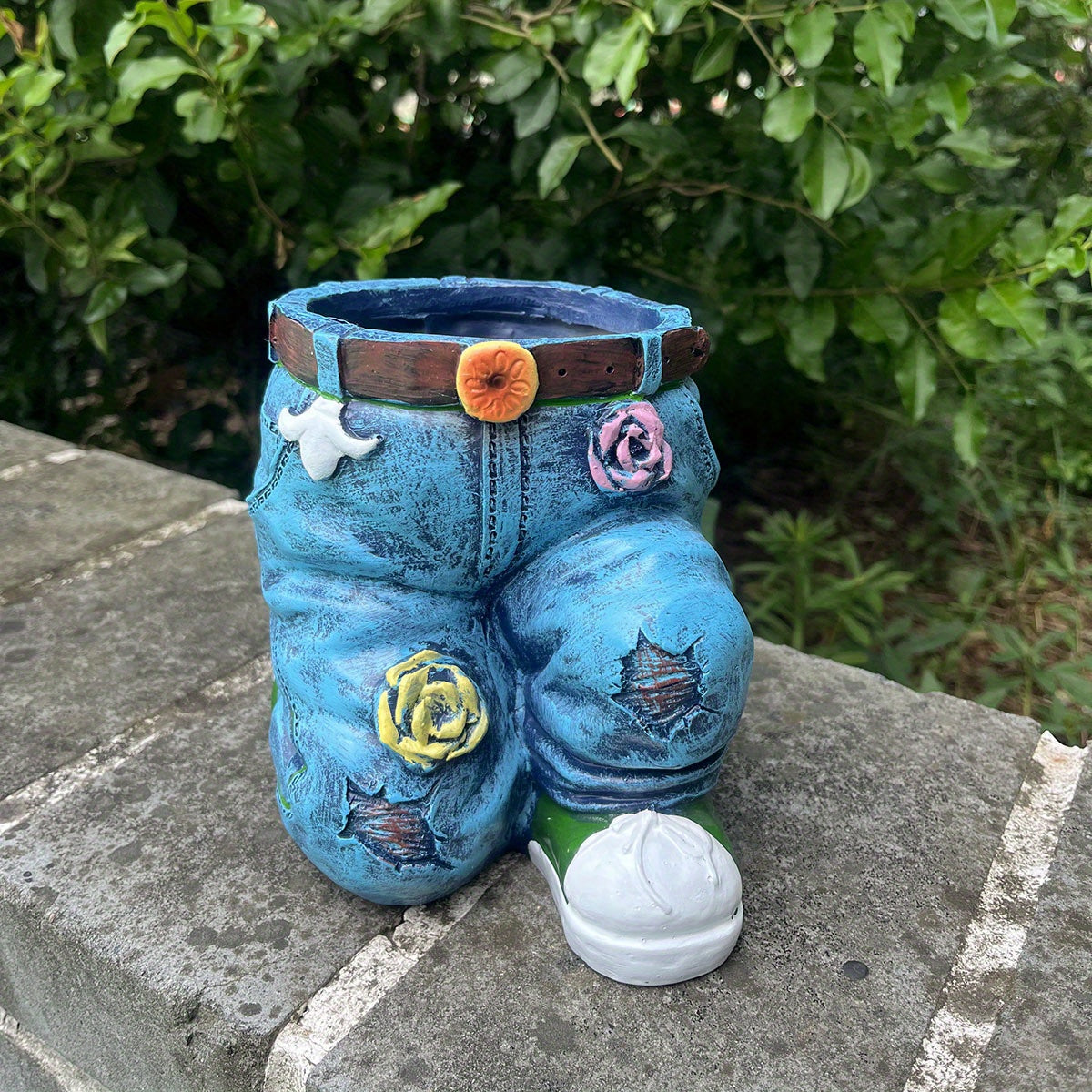 Jeans Pants Flower Pot Succulent Planter Indoor Outdoor Decor