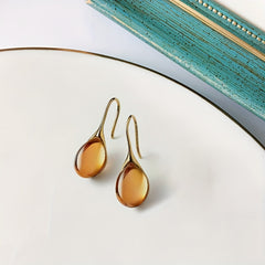 Men's Drop Shape Rhinestone Earrings - Various Colors
