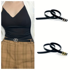 Vintage Rabbit Double D Buckle Belt for Women