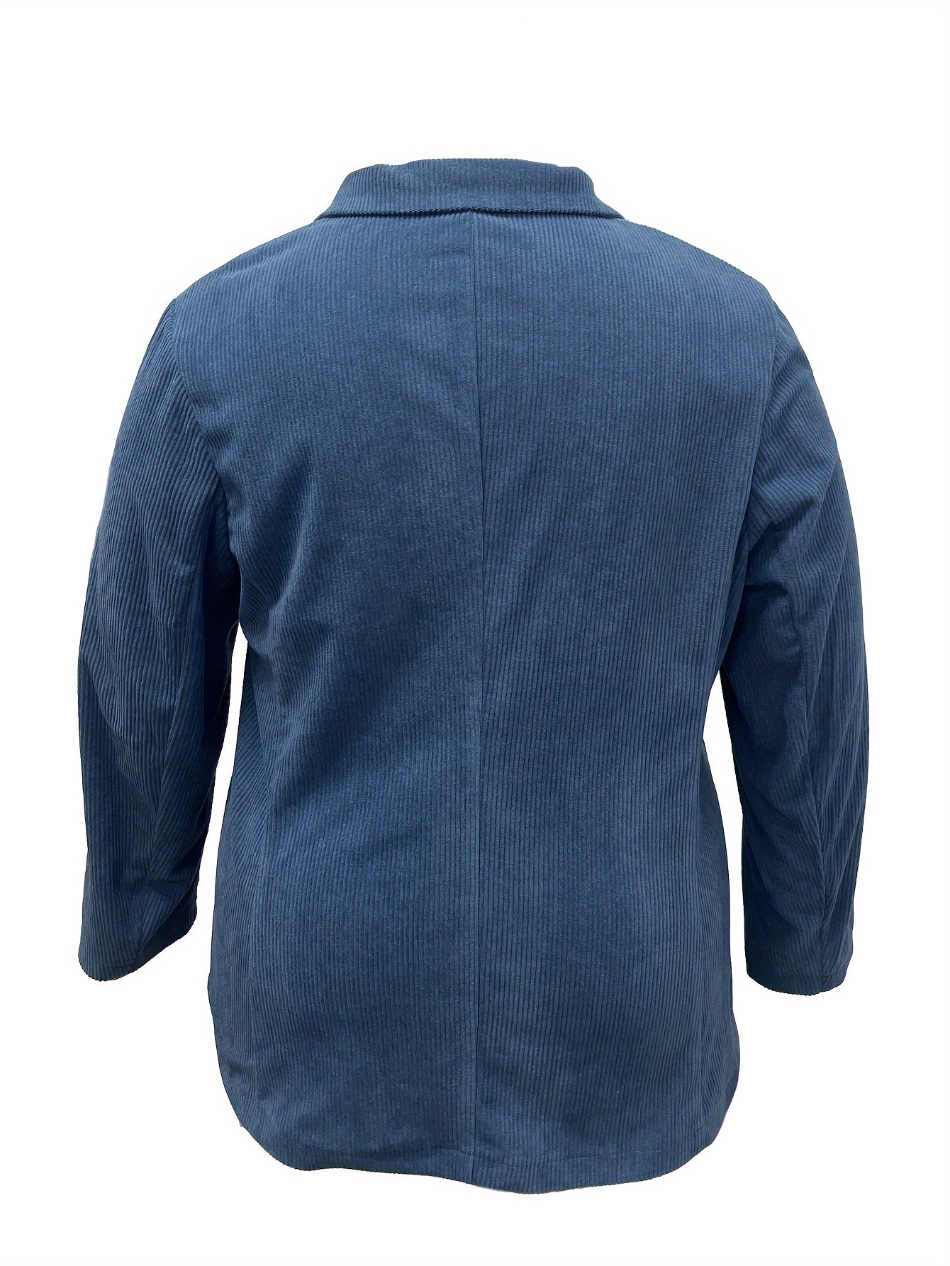  Corduroy Casual Blazer Women's Long Sleeve Slim Fit Lapel Collar