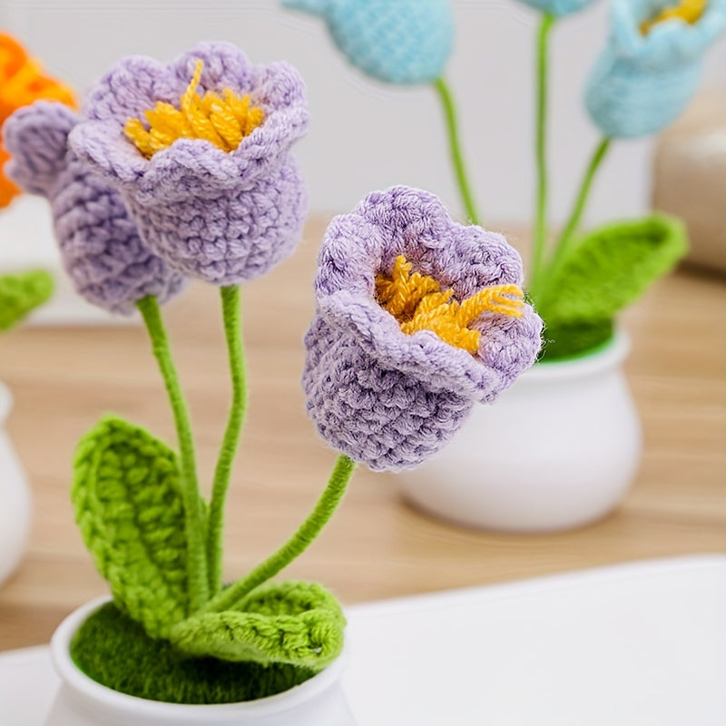 Simulation Flower Cream Puff Potted Plant Home Decoration