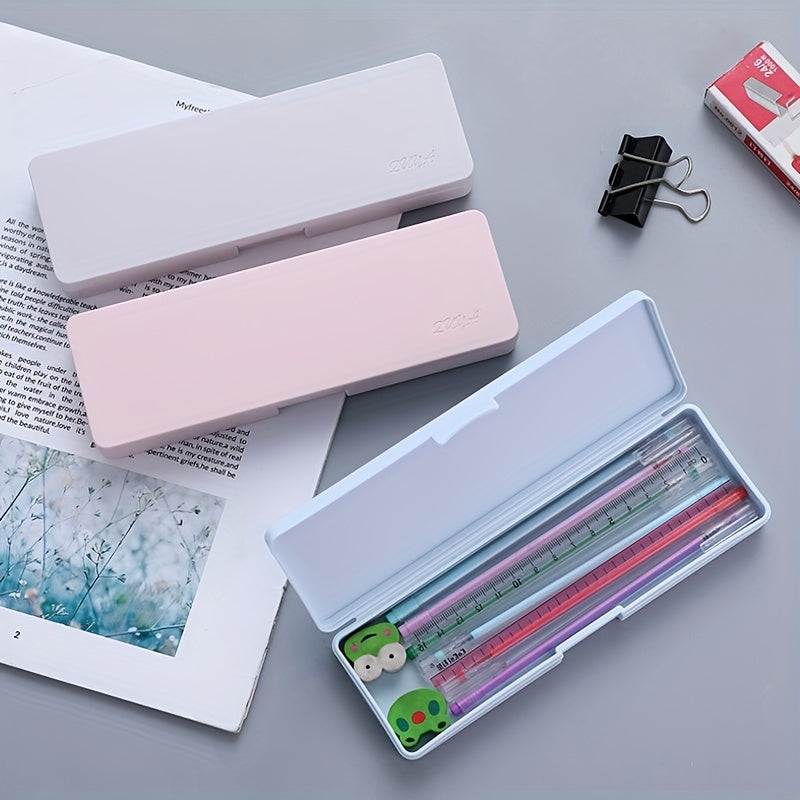 Multifunctional Student Storage Pencil Bag Plastic Stationery Box