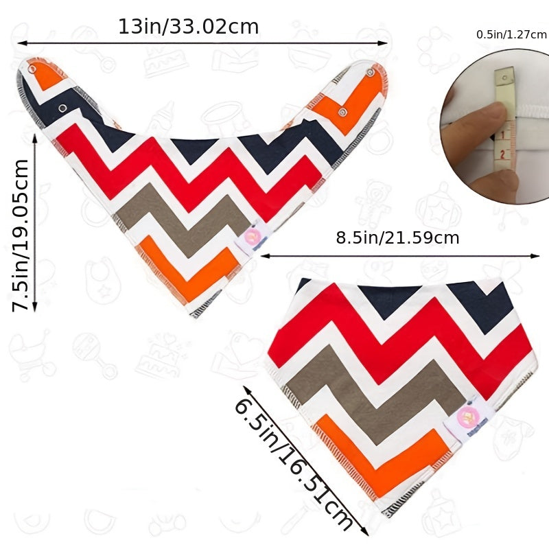 5pcs Cotton Absorbent Baby Triangle Towels Feeding Bibs