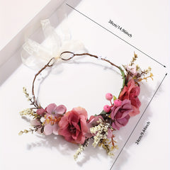 Ratten Braided Wreath Crown Hair Band for Women Girls Party Wedding