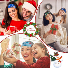 Christmas Printed Headband Elastic Sports Headband for Yoga Running Party