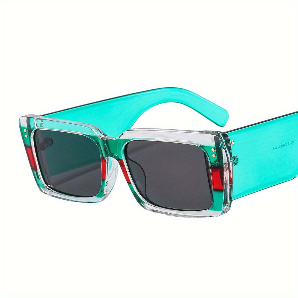 Thick Frame Square Sunglasses for Men Women PC Glasses