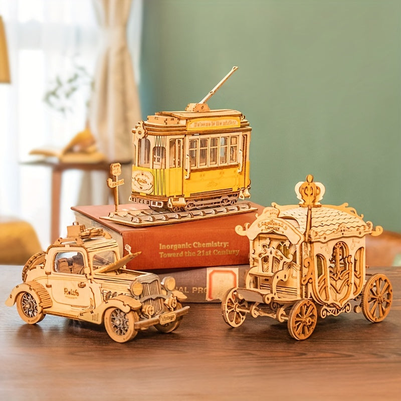 3D Wooden Puzzle Model Car Kit - Perfect Birthday Gift