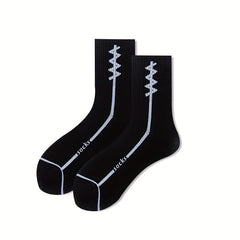 5 Pairs Letter Print Socks Comfy Mid Tube Socks Women's Stockings