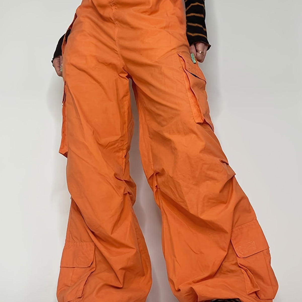 Low Waist Drawstring Loose Leg Pants American Street Sports Casual Hiking Pants