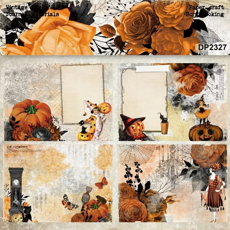 Halloween Pattern Paper DIY Photo Album Scrapbook Journal Material Paper