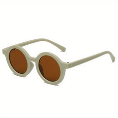Girls Round Frame UV Protection Sunglasses For Children