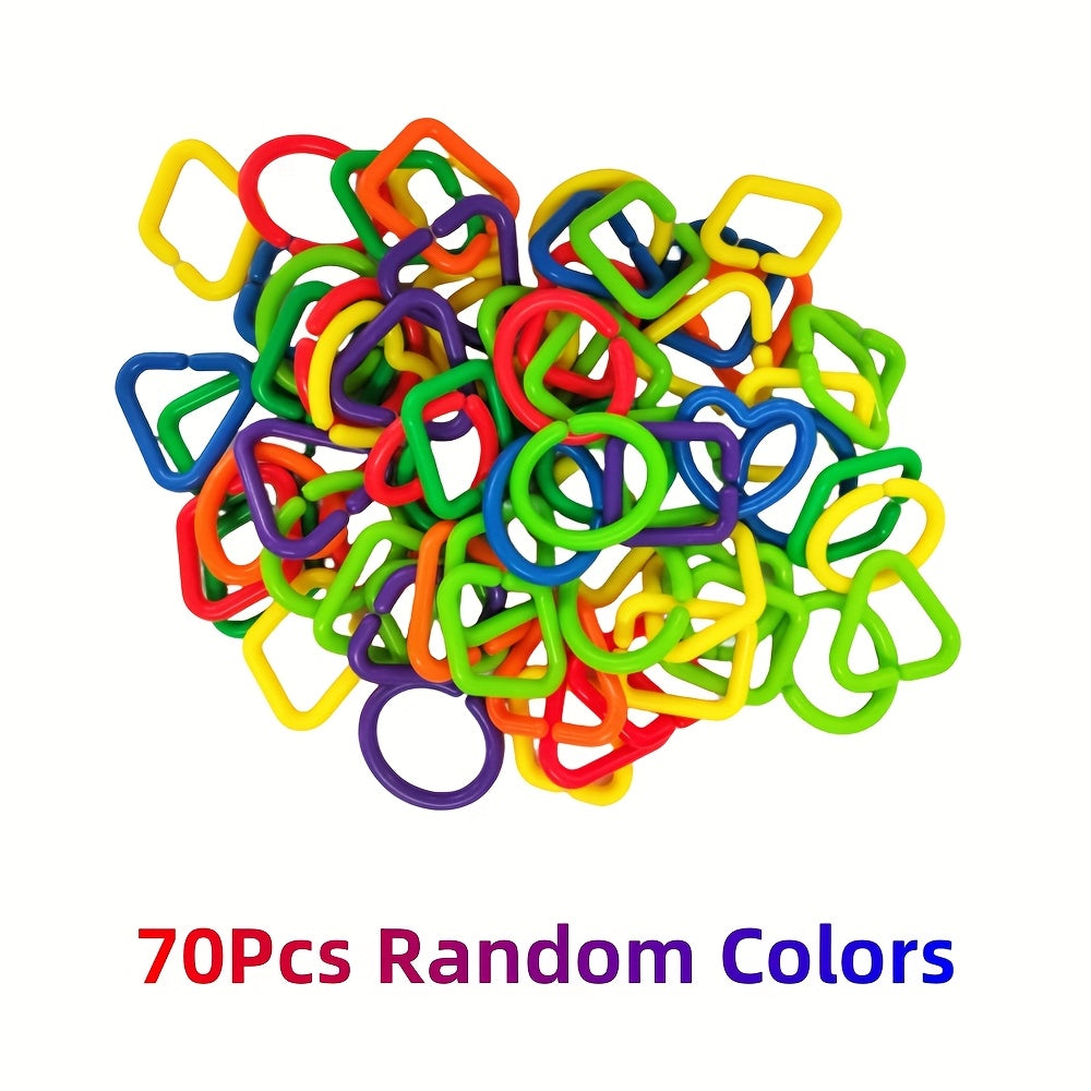 70pcs Geometric Buckle Chain Building Toys for Cognitive Development