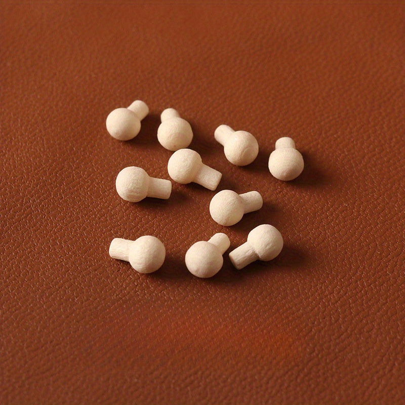 20pcs Wooden Drawer Pulls & Window Handles 1:12 Scale for Dollhouse DIY Apricot