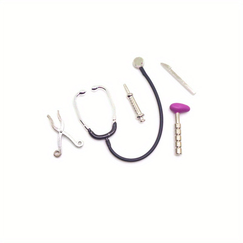 Mini Medical Stethoscope Model 1:12 Scale Toy House Set