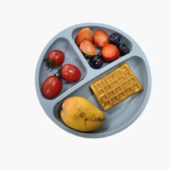 Silicone Happy Face Plate with Strong Suction Cups
