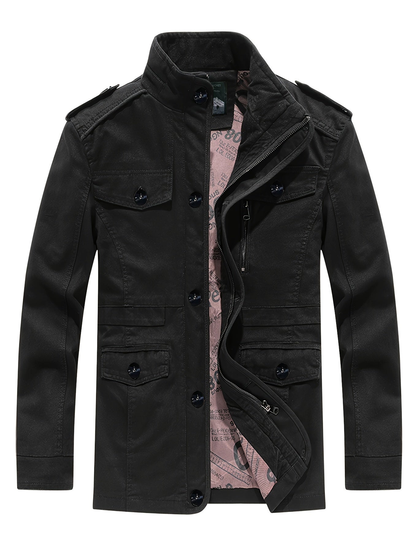 Men's Retro Cotton Jacket Windproof Coat for Autumn and Winter