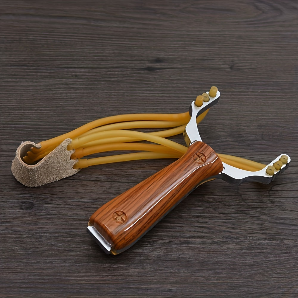 Wood Grain Slingshot Toy for Outdoor Sports Practice and Fun Play