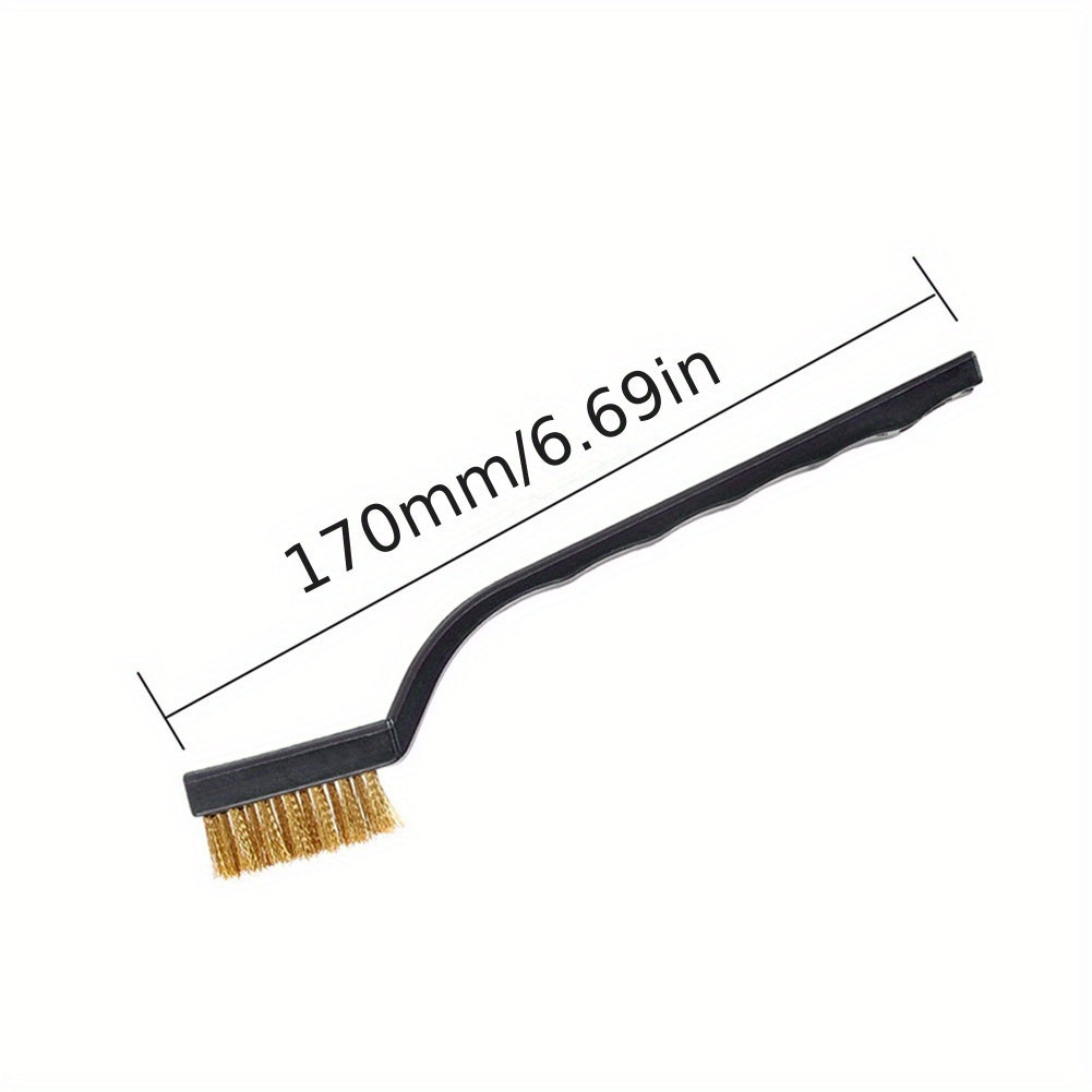 3pcs Mini Stainless Steel Rust Brush Brass Cleaning Polishing Detail Metal Brush