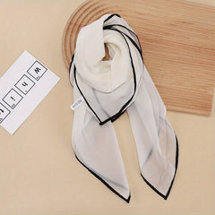 Satin Head Scarf Thin Breathable Square Scarf 69x85 cm