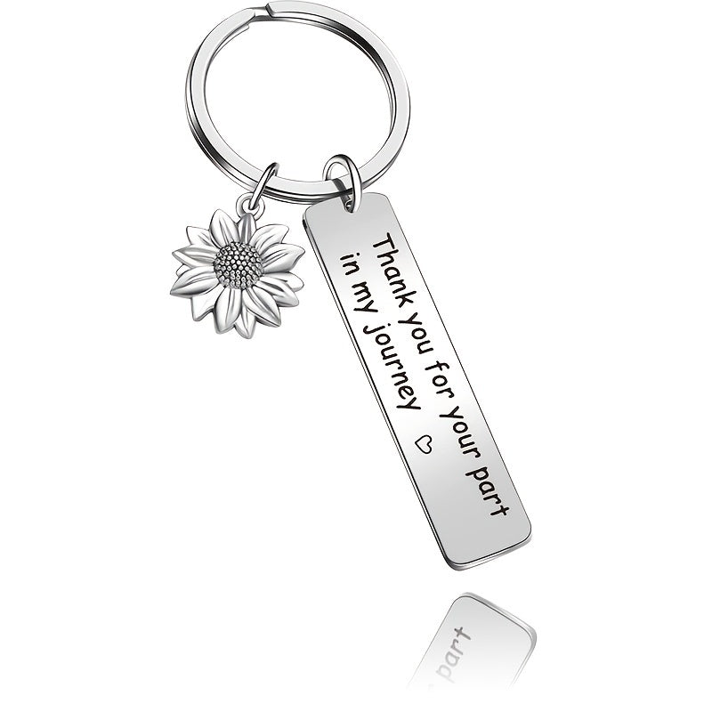 Sunflower Keychain Thank You For Your Part In My Journey