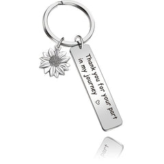 Sunflower Keychain Thank You For Your Part In My Journey